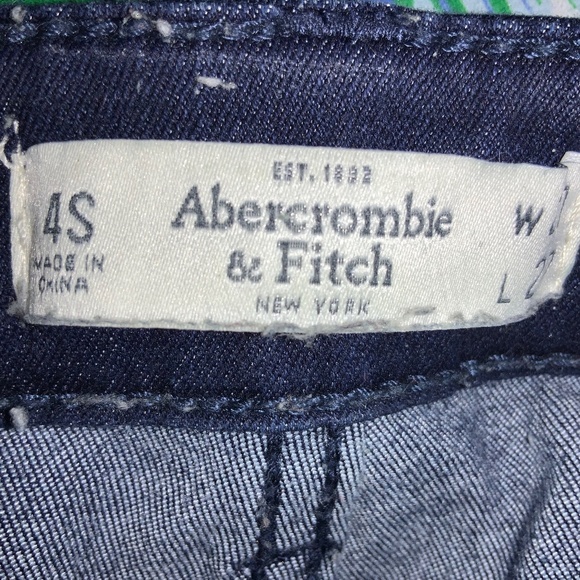 Abercrombie & Fitch jeans Sz 4S (27x 27) denim factory distressed msr - Picture 9 of 11